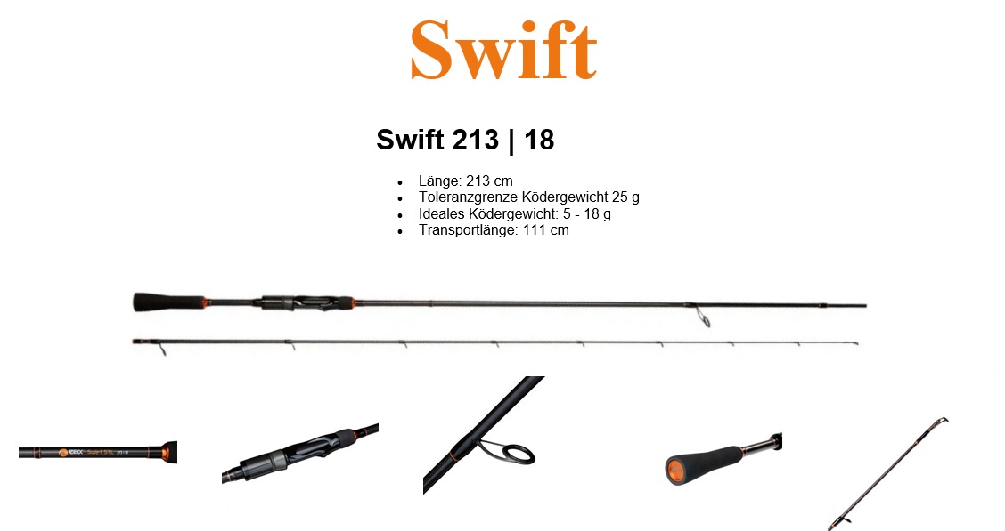 Swift Zeck Fishing Angelruten Spinnruten Zanderruten Wallerruten Hechtruten Barschruten